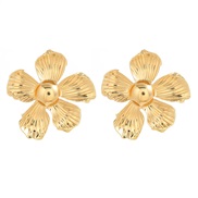 ( Gold)spring Alloy flowers earrings occidental style Earring lady Metal flowers ear studearrings