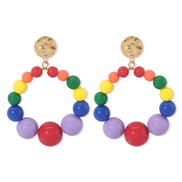( Color)E occidental style exaggerating atmosphericins wind beads ear stud  creative candy colors fresh summer day earr