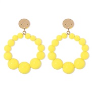 ( yellow)E occidental style exaggerating atmosphericins wind beads ear stud  creative candy colors fresh summer day ear