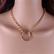 ( necklace Gold)occidental style necklace  punk Alloy Peach heart chain necklace woman  brief all-Purpose sweater chain
