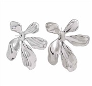 ( Silver) occidental style fashion exaggerating wealthy flowers women earrings personality textured ear stud Earring