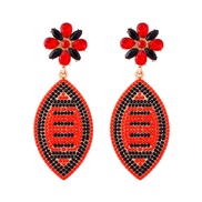 (57599 RD)occidental style fashion Alloy Olives fully-jewelled earring super Earring summer sport wind earrings