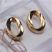 ( Gold) occidental style exaggerating hollow Metal circle ear stud pendant necklace woman rope earrings