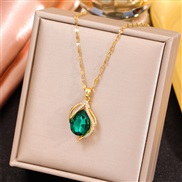 fashion concise sweetOL color gem personality lady necklace