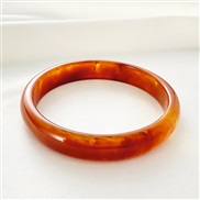 ( 2  brown N 4 9)occidental style wind pattern multicolor bangle woman retro Round half Acrylic personality imitate