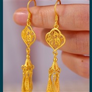 ( Gold) earrings handmade earring wind woman Earring gilded silver brief temperament high-end temperament