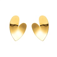 (5)E stainless steel love earrings  fashion surface Stripe heart-shaped ear stud woman