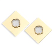( white)occidental style same style fashion personality brief Alloy diamond ear stud ladyins wind elegant all-Purpose E