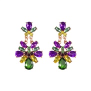 occidental style personality fashion Alloy flowers earring lady Earring
