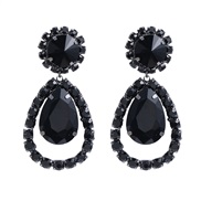 ( black)Autumn and Winter drop earring occidental style exaggerating earrings lady trend fully-jewelled bride banquet s