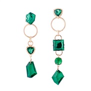 ( green)occidental style long style retro tassel ear stud woman personality samll earrings asymmetry Earring Earring