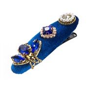 ( sapphire blue )Korean style Pearl glass diamond Word all-Purpose woman personality color Headband