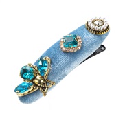 ( light blue )Korean style Pearl glass diamond Word all-Purpose woman personality color Headband