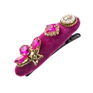 ( rose Red)Korean style Pearl glass diamond Word all-Purpose woman personality color Headband
