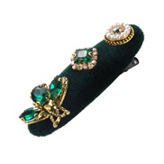 ( green)Korean style Pearl glass diamond Word all-Purpose woman personality color Headband