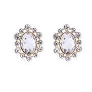 ( white)earrings retro temperament earrings woman samll Alloy diamond high Earring