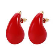 ( red)E occidental style candy colors enamel drop earrings  fashion brief ear stud