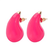 ( rose Red)E occidental style candy colors enamel drop earrings  fashion brief ear stud