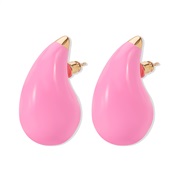 ( Pink)E occidental style candy colors enamel drop earrings  fashion brief ear stud