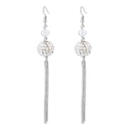 ( crystal+ Tassels)E flowers butterfly crystal earrings  wind Pearl temperament tassel woman earring