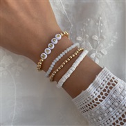 ( white)mama beads bracelet  color brief samll rope