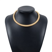 ( Gold)occidental style Metal wind pattern retro necklace  exaggerating samll personality opening Collar woman