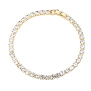 (gold White Diamond )bronze embed zircon bracelet colorful diamond woman fashionins wind brief occidental style