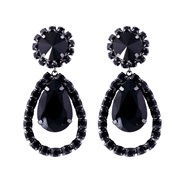 ( black)occidental style fashion drop Alloy hollow fully-jewelled retro temperament exaggerating earrings woman trend s