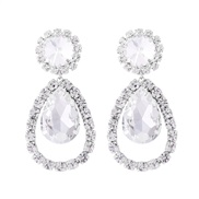 ( Silver)occidental style fashion drop Alloy hollow fully-jewelled retro temperament exaggerating earrings woman trend 