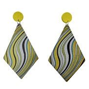 ( yellow)jewelry wind retro pattern long earringsearrings