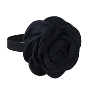 ( black) big flowers ladyhoker necklace  romantic Cloth circle