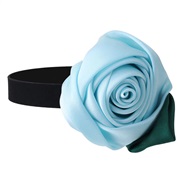 ( light blue ) Cloth imitate rose necklace  Korea velvet Collar chain gift woman