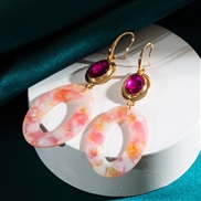 ( Pink) earrings personality long style Acrylic ethylic acid all-Purpose earrings woman trend temperament earring