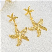 ( 2 KCgold  N 444)summer retro brief Earring occidental styleins temperament starfish pendant earrings