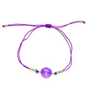 (purple  45 ) fashion color natural bracelet  samll handmade weave all-Purpose bracelet