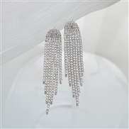 ( JXER 5   white)occidental style long style tassel Rhinestone exaggerating earrings  temperament earring personality w