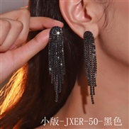 ( JXER 5   black)occidental style long style tassel Rhinestone exaggerating earrings  temperament earring personality w