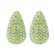 ( green)occidental style fully-jewelled drop ear stud retro temperament super earrings high Earring