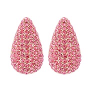 ( Pink)occidental style fully-jewelled drop ear stud retro temperament super earrings high Earring