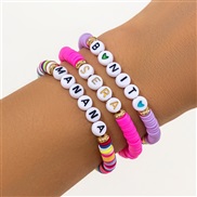 ( 2  Mixed color3 451 )occidental style color Word set  Bohemia beadsracelet