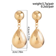 ( 2  Gold 31 3)occidental style  fashion geometry Metalearrings  wind brief Oval drop ear stud