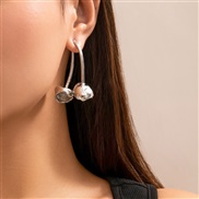 ( White K 3 82)occidental style brief enamel cherry ear studcherry earrings  fashion Alloy fruits Earring woman