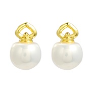 ( white)earrings occidental style earrings woman ear stud Korean style imitate Pearl Earring