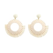 ( white) new occidental style exaggerating earrings lady cirque sector Bohemiaearrings