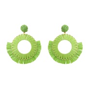 ( green) new occidental style exaggerating earrings lady cirque sector Bohemiaearrings