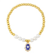 ( blue)occidental style enamel braceletins all-Purpose beads gilded braceletbrm