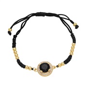 ( black) embed color zircon bracelet woman temperament all-Purpose high ropebrm