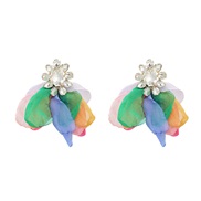 ( Color) occidental style earrings flowers Earring woman trendins wind elegant temperament retroearrings