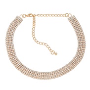 ( Gold)necklace occidental style necklace multilayer Rhinestone chain lady exaggerating banquet bride