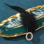 ( blackKCgold ) feather ring retro ring